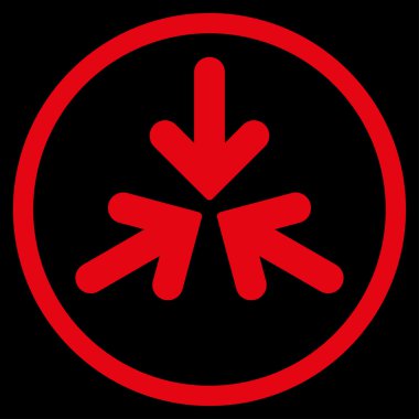 Üçlü Collide okları yuvarlak simge