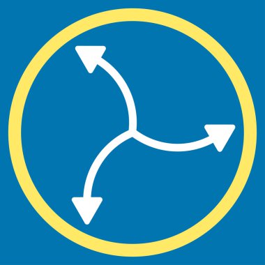 Girdap okları yuvarlak simge