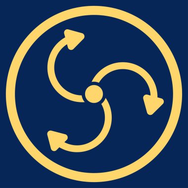 Fan döndürme yuvarlak simgesi