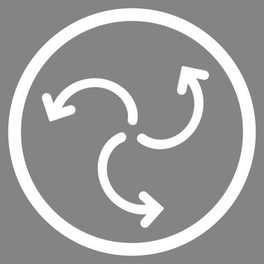 Türbin döndürme yuvarlak simgesi