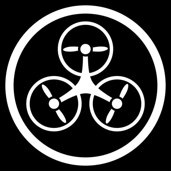 Tricopter rundes Symbol — Stockvektor