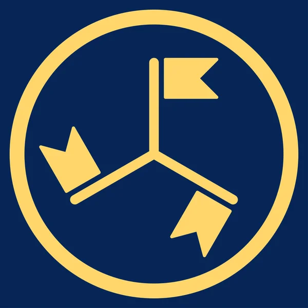 Flaggen rundes Symbol — Stockvektor