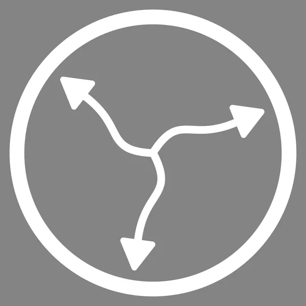 Frecce curve Icona arrotondata — Vettoriale Stock