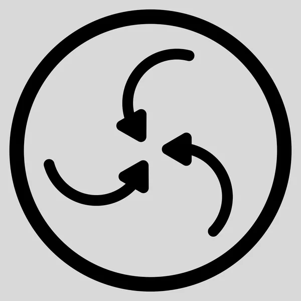 Vortex pijlen afgerond pictogram — Stockvector