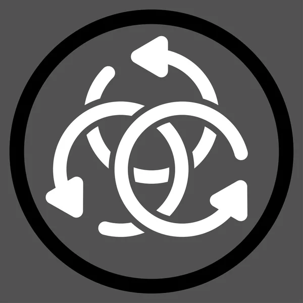 Rotación de nudo redondeado icono — Archivo Imágenes Vectoriales