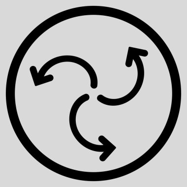 Türbin döndürme yuvarlak simgesi