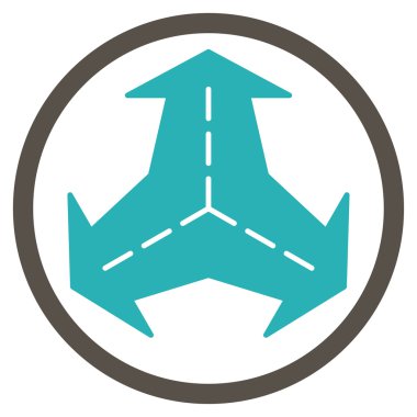 Kavşak yön yuvarlak simge