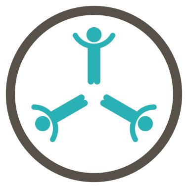 Erkekler yuvarlak simgesini Kaldır ellerini