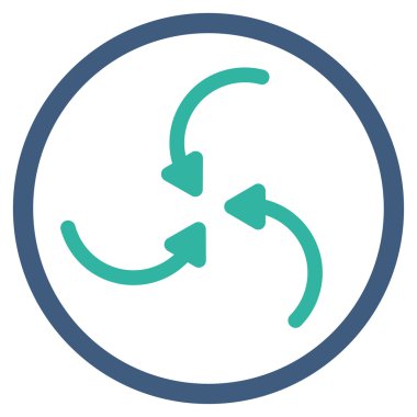 Girdap okları simge yuvarlak