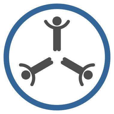 Erkekler yuvarlak simgesini Kaldır ellerini