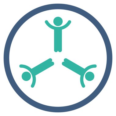 Erkekler yuvarlak simgesini Kaldır ellerini