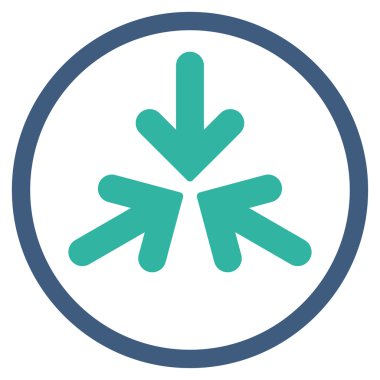 Üçlü Collide okları yuvarlak simge