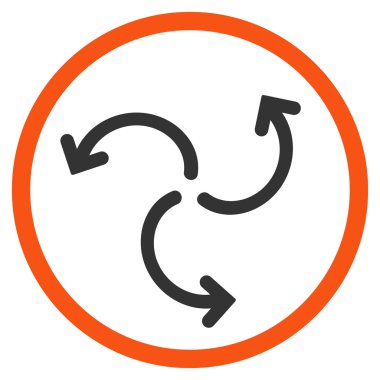 Türbin döndürme yuvarlak simgesi