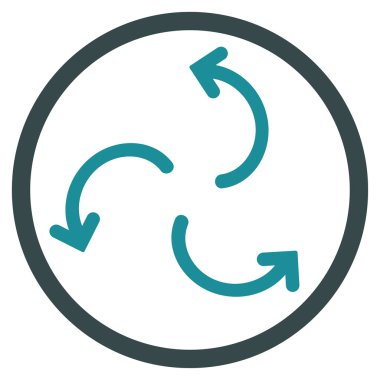 Siklon okları simge yuvarlak