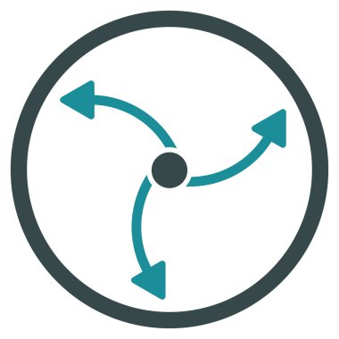 Girdap yön yuvarlak simge