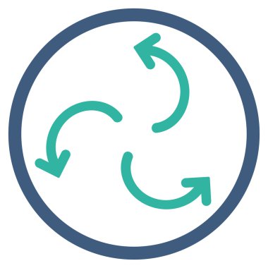 Siklon okları simge yuvarlak