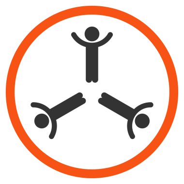 Erkekler yuvarlak simgesini Kaldır ellerini