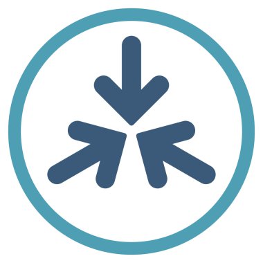 Üçlü Collide okları yuvarlak simge