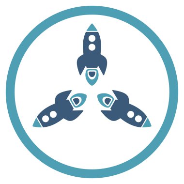 Roketler yuvarlak simge