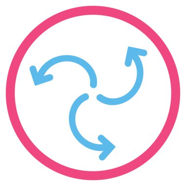 Türbin döndürme yuvarlak simgesi