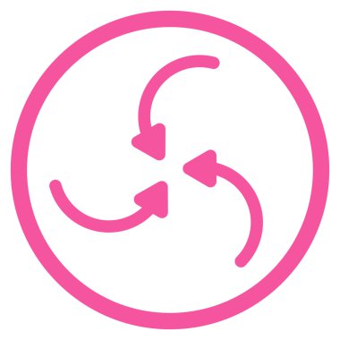 Girdap okları simge yuvarlak