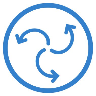 Türbin döndürme yuvarlak simgesi