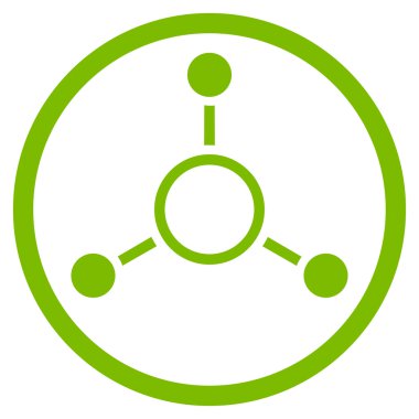 Radyal yapısı yuvarlak simge