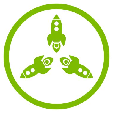 Roketler yuvarlak simge