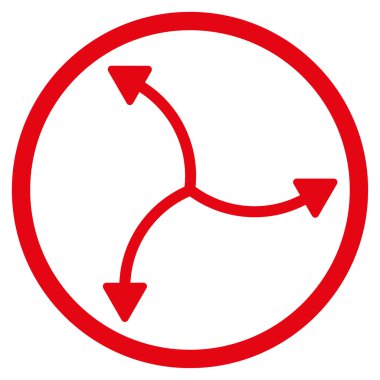 Girdap okları yuvarlak simge