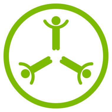 Erkekler yuvarlak simgesini Kaldır ellerini