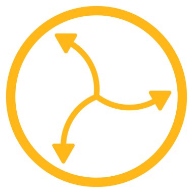 Girdap okları yuvarlak simge