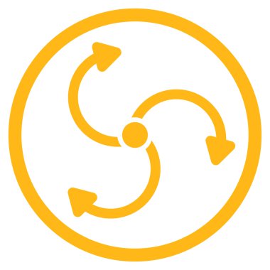 Fan döndürme yuvarlak simgesi