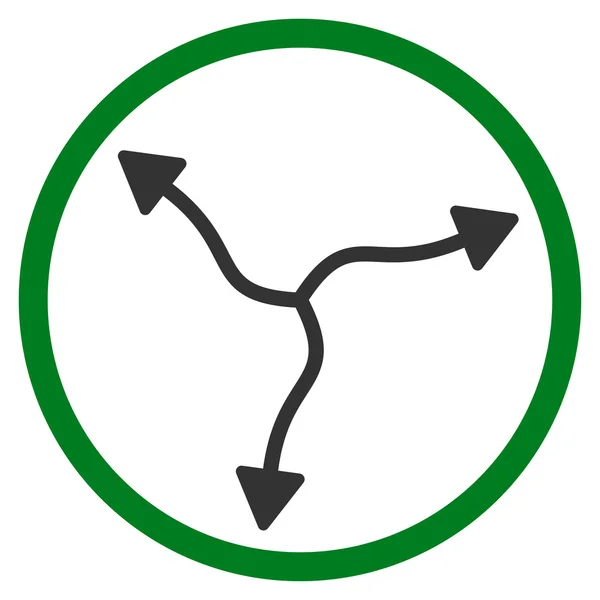 Curva Flechas redondeadas icono — Vector de stock