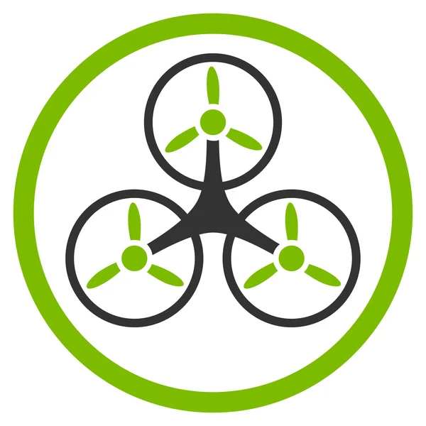 Tricóptero redondeado icono — Vector de stock