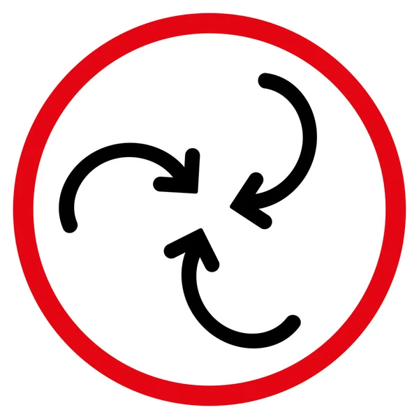 Giro de flechas redondeadas icono — Archivo Imágenes Vectoriales