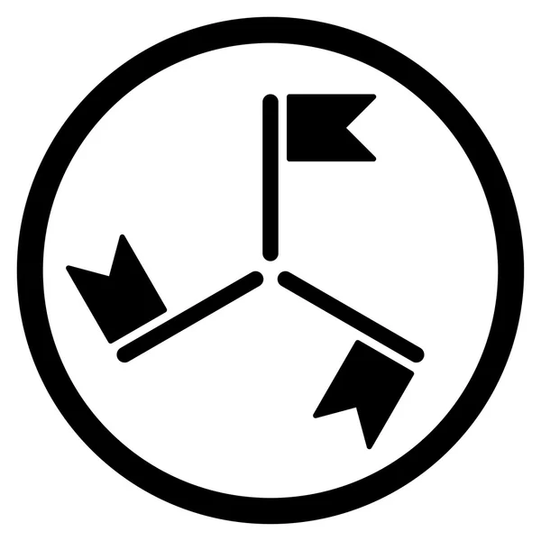 Flaggen rundes Symbol — Stockvektor