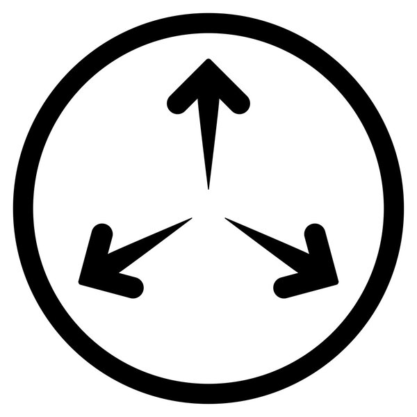 Округлая икона стрел расширения
