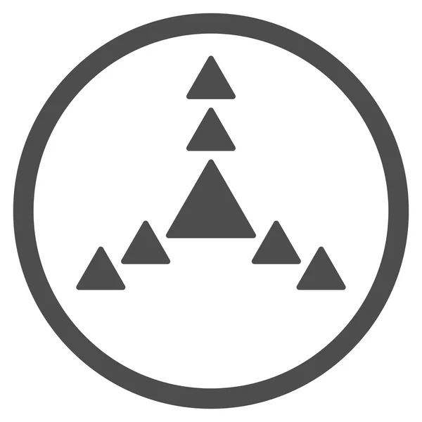 Triângulos de direção Ícone arredondado — Vetor de Stock