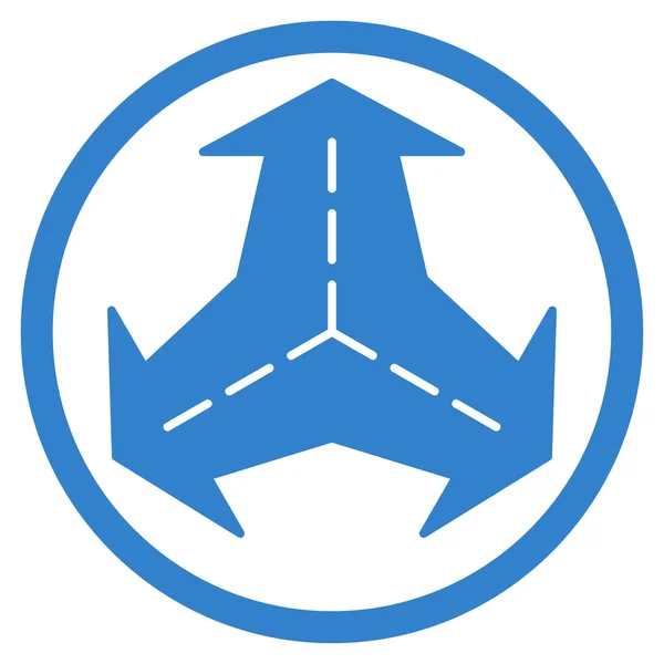 Grenseretninger avrundet Icon – stockvektor