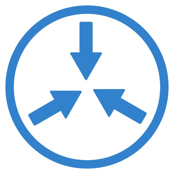 Srazí zaoblené ikonu šipky — Stockový vektor
