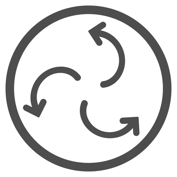 サイクロン矢印の丸いアイコン — ストックベクタ