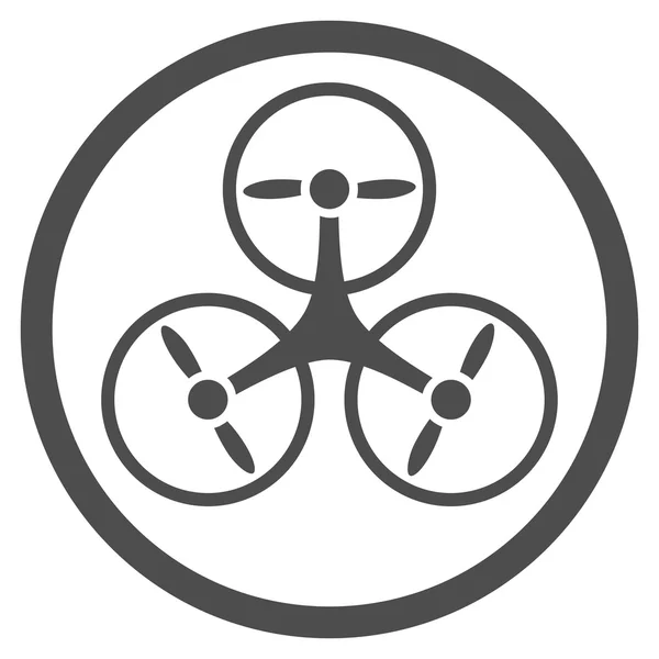 Tricopter lekerekített ikon — Stock Vector