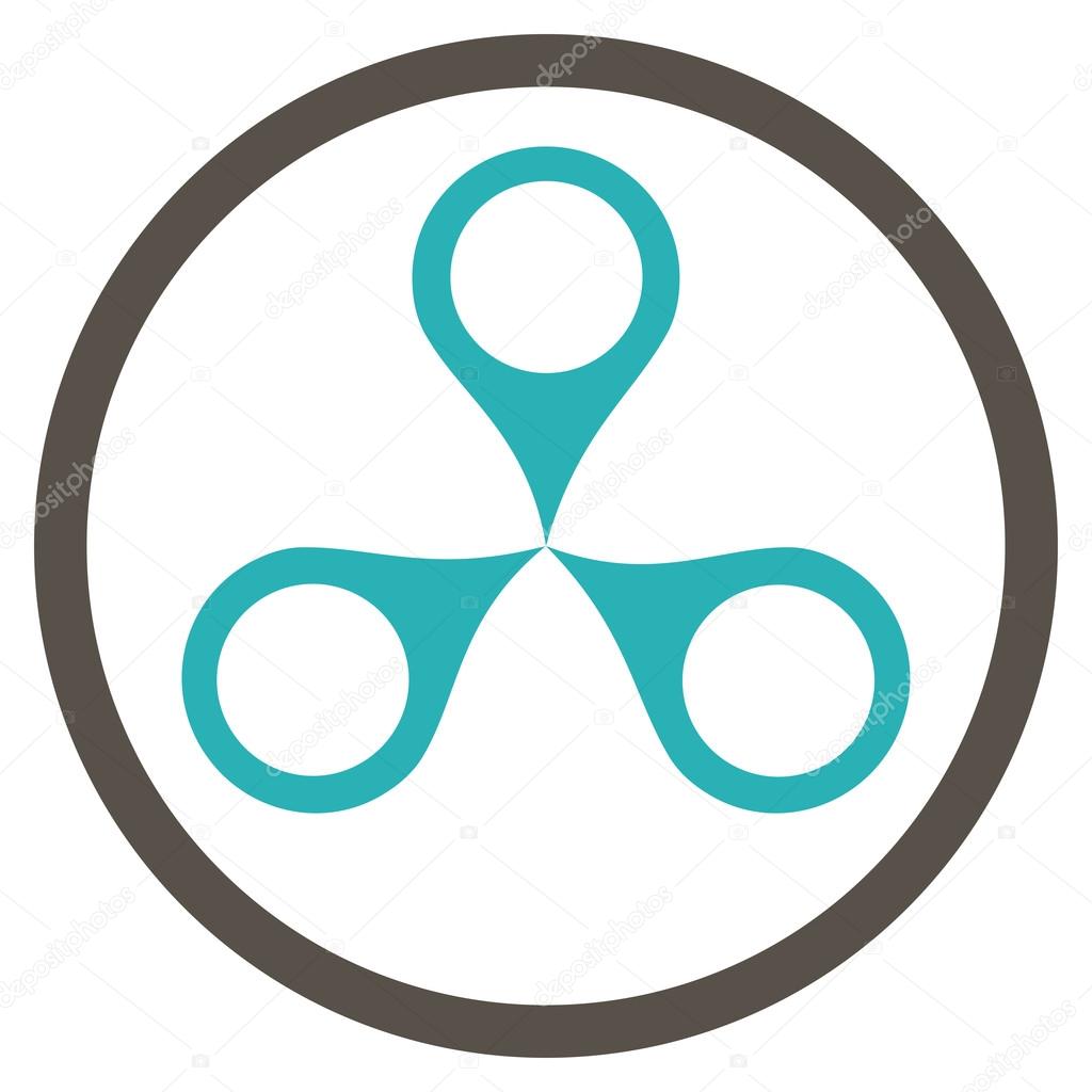 Map Markers Rounded Icon
