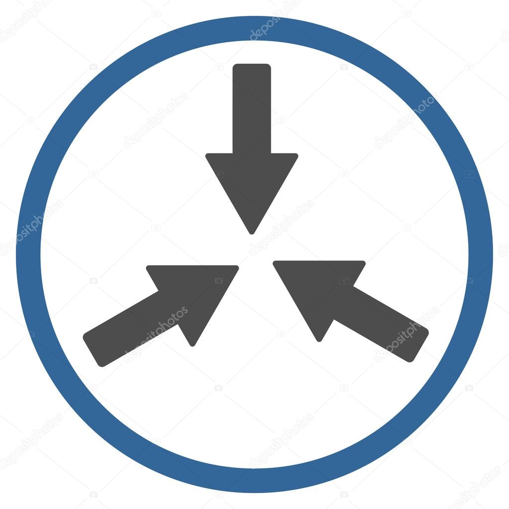 Collide Arrows Rounded Icon