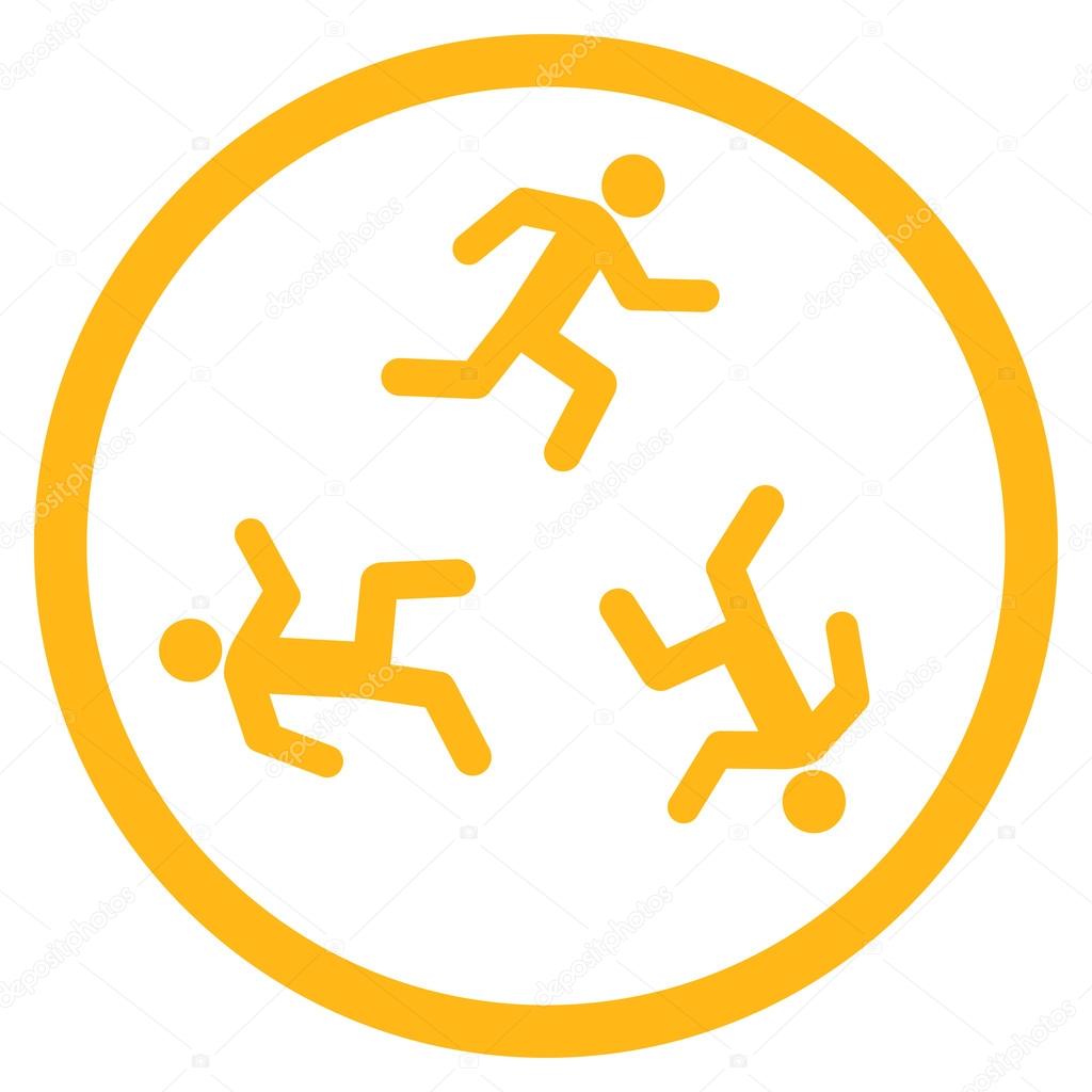Running Men Rounded Icon