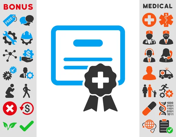 Икона медицинской сертификации — стоковое фото