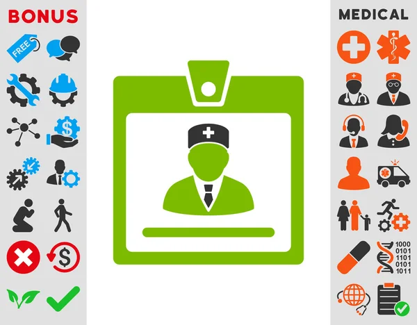 Icona Medico Badge — Foto Stock