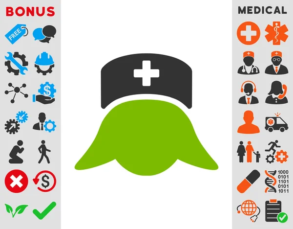 Ikona ošetřovatelky v nemocnici — Stock fotografie