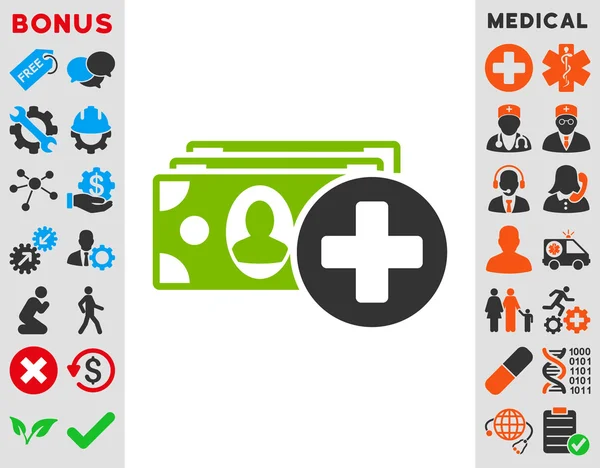 Icono de gastos médicos — Foto de Stock