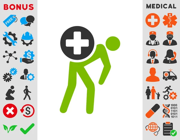 Icono de mensajero de medicamentos —  Fotos de Stock